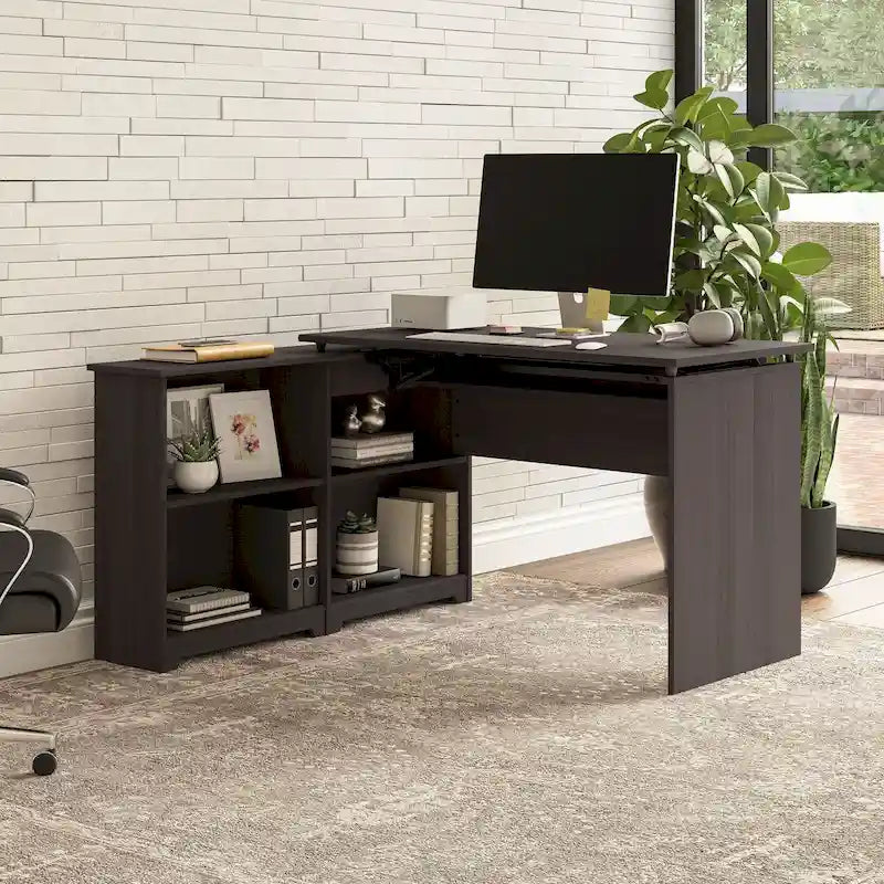 Bureau d'angle debout 52W avec étagères