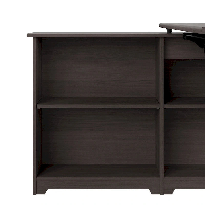 Bureau d'angle debout 52W avec étagères