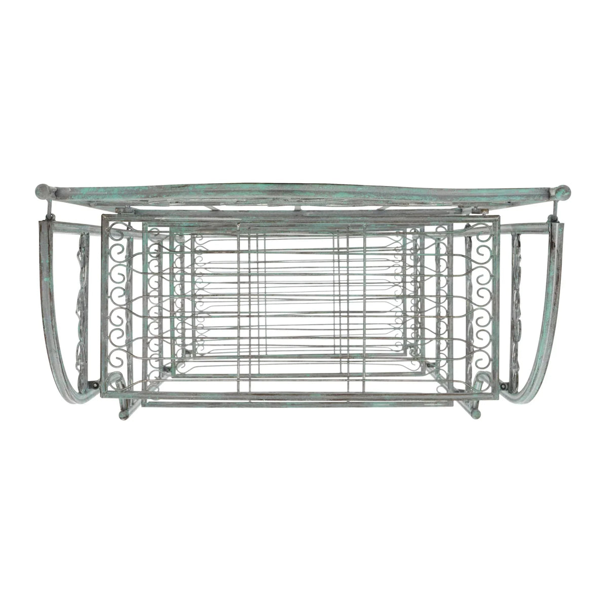 SAFAVIEH Bryn Étagère de boulanger d'extérieur victorienne en fer forgé à 4 niveaux - 63,5 cm l x 38,1 cm P x 160 cm H - 25L x 15P x 63H